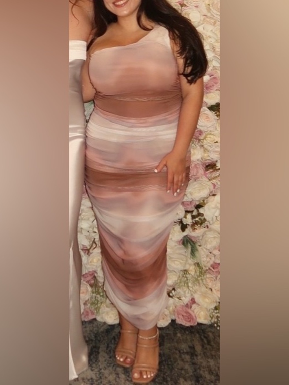 Ruched Once Shoulder Dress
